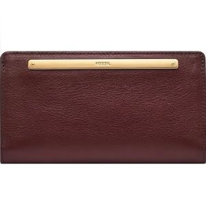 NWT Fossil Women's Liza Leather Slim Bifold Wallet